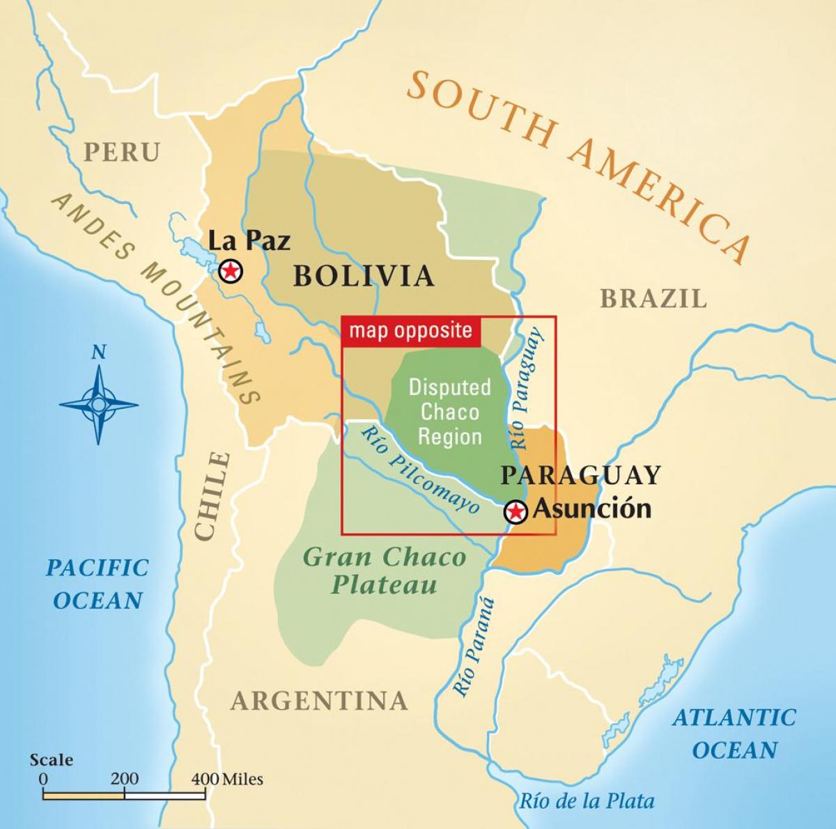 Žemėlapis rio Paragvajus