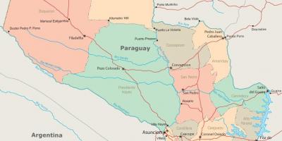 Asuncion paragvajus žemėlapyje