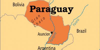 Kapitalo Paragvajaus žemėlapyje