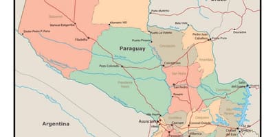 Žemėlapis Paragvajus