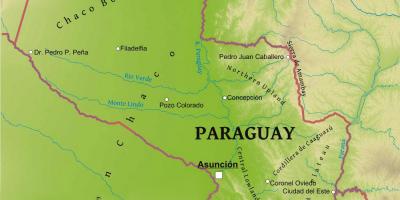 Žemėlapis Paragvajus geografija